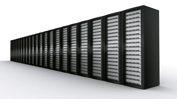 Rij van rack-servers — Stockfoto