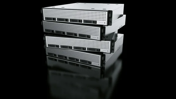 Meerdere rack servers — Stockfoto