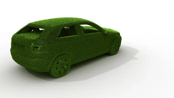 Groen gras auto — Stockfoto