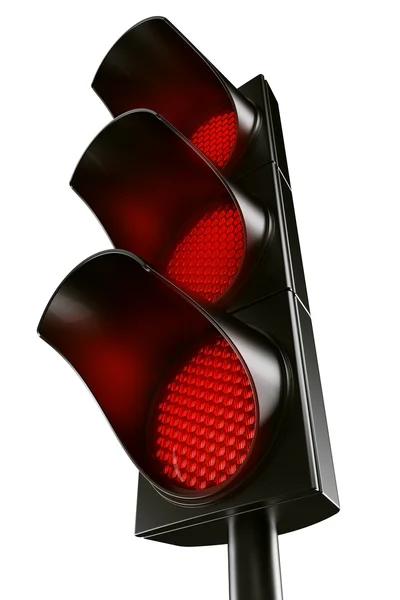 Todo o semáforo vermelho — Fotografia de Stock