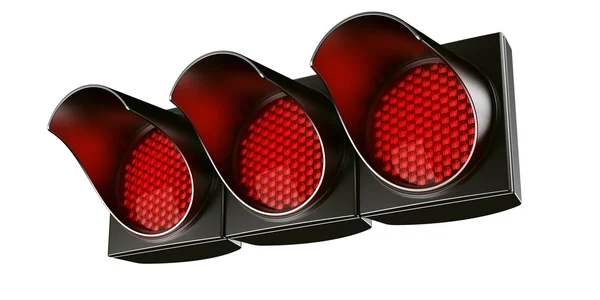 所有红色交通灯 — 图库照片