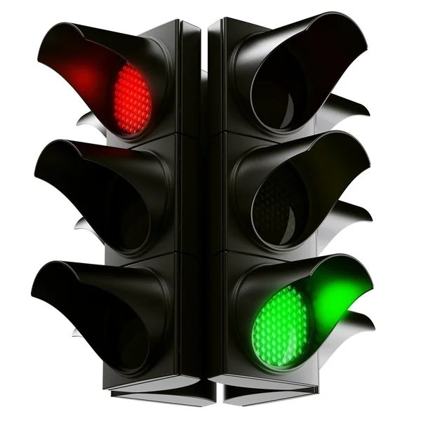 Traffic-light cross — Stockfoto