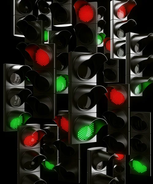 Caos dos semáforos — Fotografia de Stock