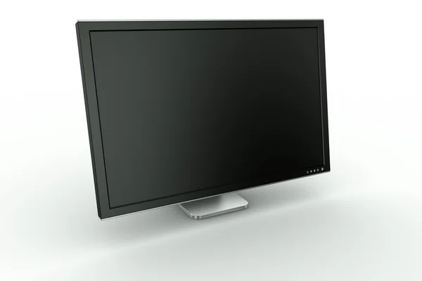 Černé plastové a hliníkové monitor — Stock fotografie