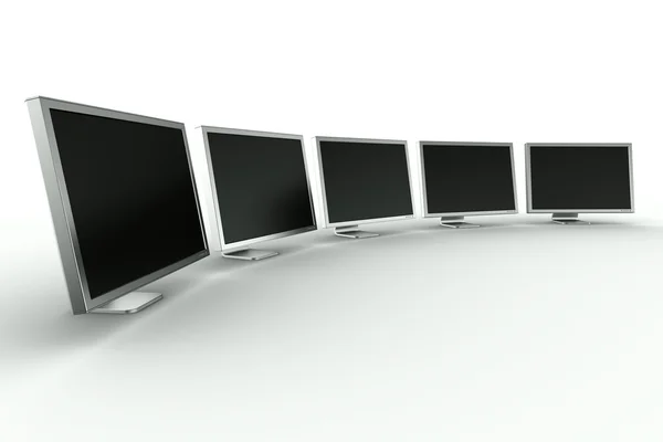 Wielu monitorów — Zdjęcie stockowe