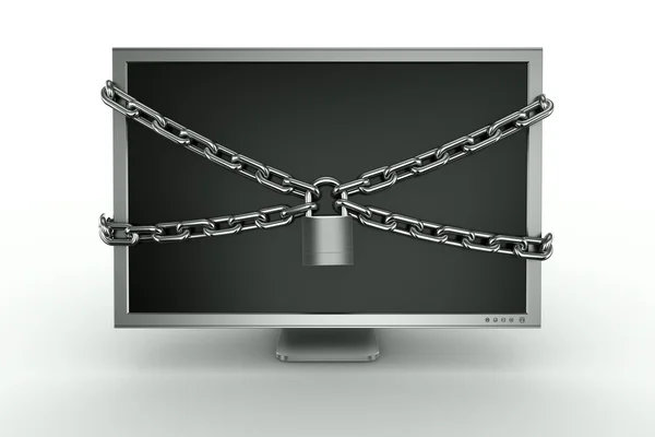 Monitor bloqueado — Fotografia de Stock