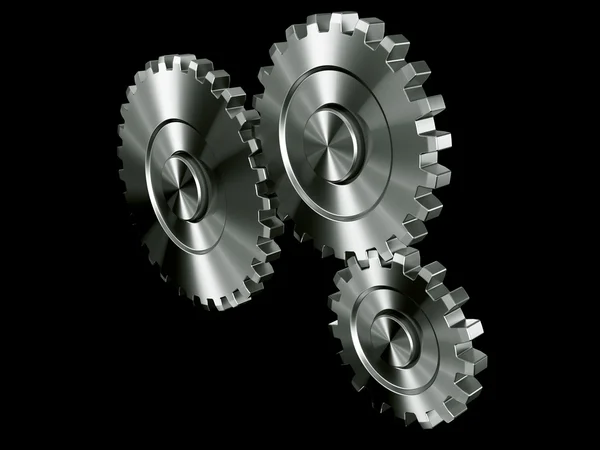 Aluminium gears — Stock Photo, Image