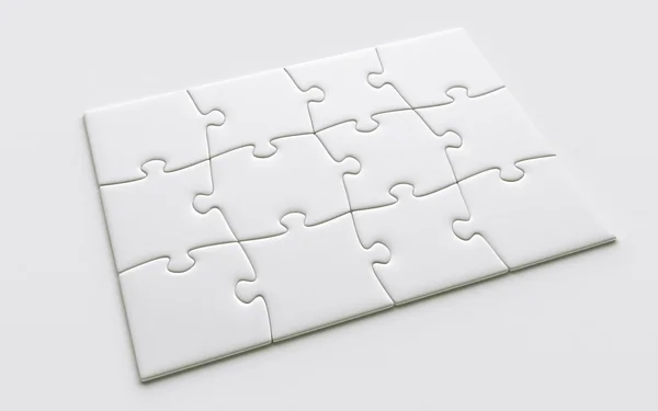 Lege puzzelstukjes — Stockfoto