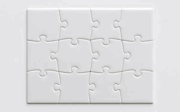 Blank puzzle pieces — Stock Photo, Image
