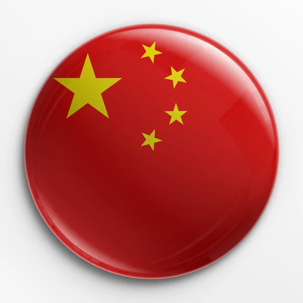 Abzeichen - chinesische Flagge — Stockfoto