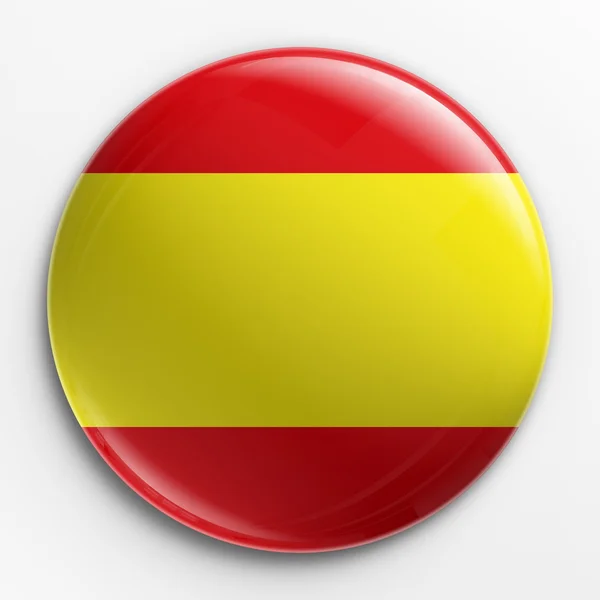Odznaka - hiszpańską flagę — Zdjęcie stockowe