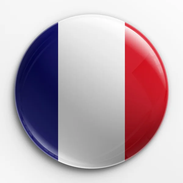 Odznaka - flaga francuski — Zdjęcie stockowe