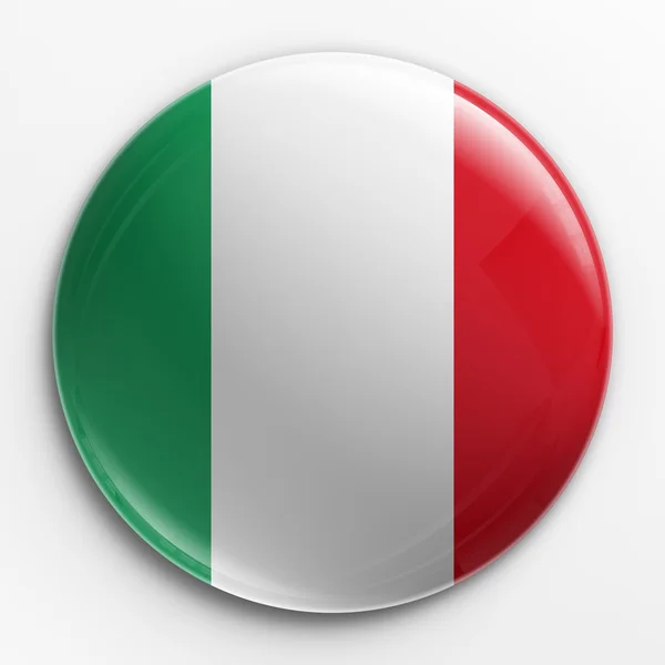 Abzeichen -italienische Flagge — Stockfoto