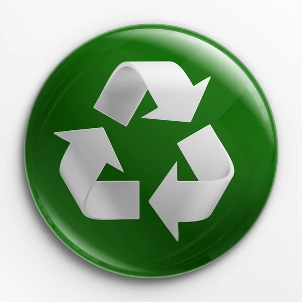 Rozet - geri dönüşüm logosu — Stok fotoğraf