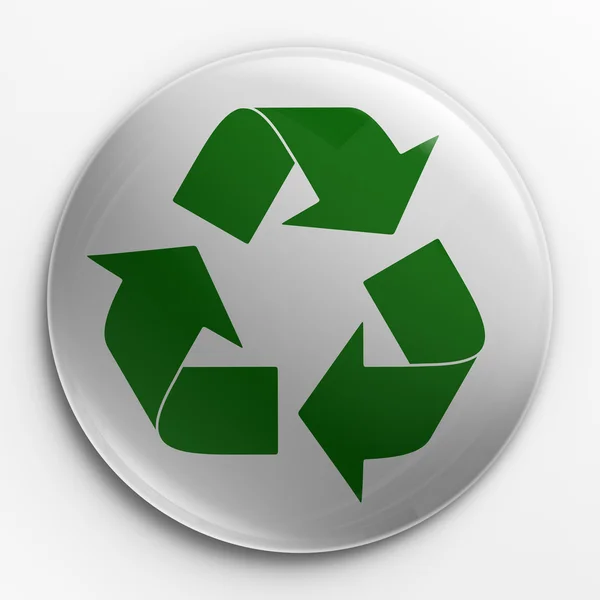Rozet - geri dönüşüm logosu — Stok fotoğraf