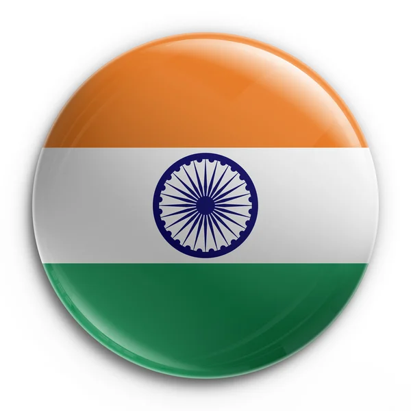 Distintivo - Bandeira indiana — Fotografia de Stock