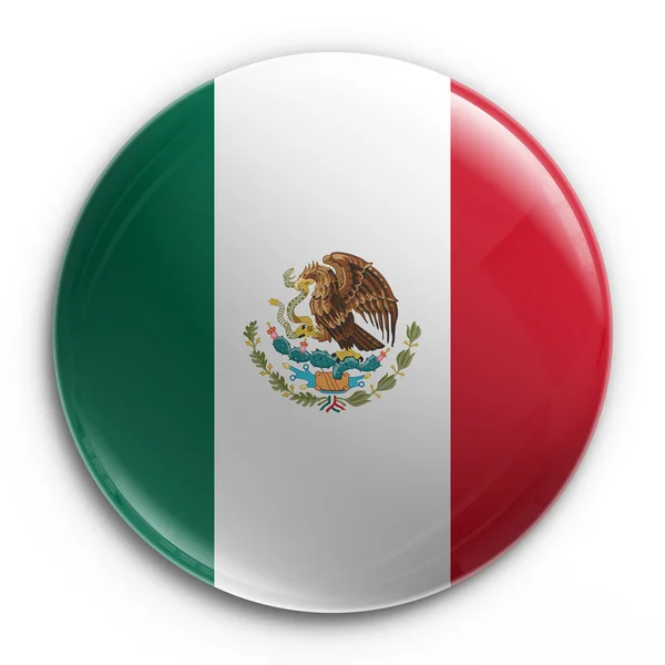 Distintivo - Bandeira mexicana — Fotografia de Stock
