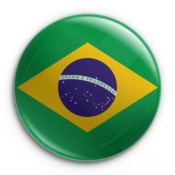 Distintivo - Bandeira brasileira — Fotografia de Stock
