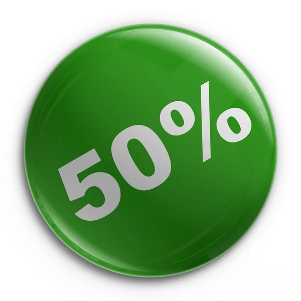 Emblema - 50 por cento fora — Fotografia de Stock