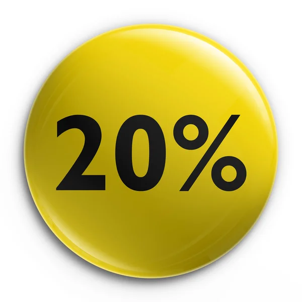 Odznak - 20 % — Stock fotografie