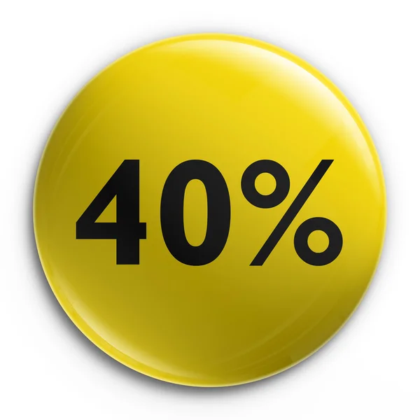 Odznaka - 40 procent off — Zdjęcie stockowe