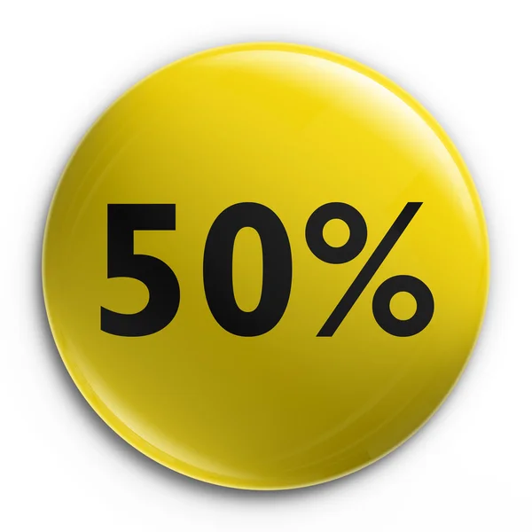 Badge - 50 percent off — Stock Photo, Image