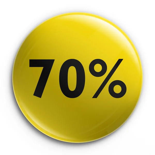 Badge - 70 percent off — Stock Photo, Image