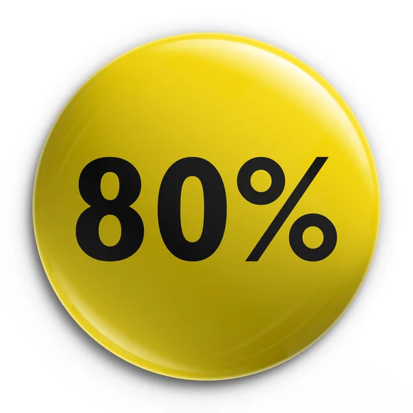 Odznaka - 80 procent off — Zdjęcie stockowe