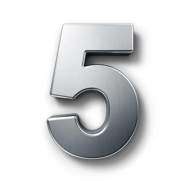 The number 5 — Stock Photo, Image