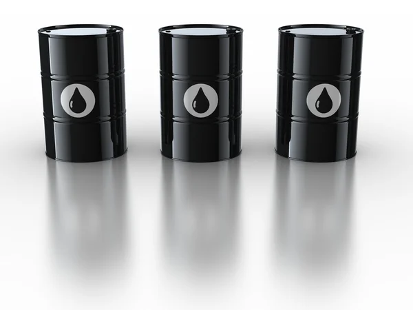 Three oil drums — Stock Photo, Image