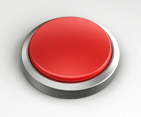Czerwony przycisk - pusty — Zdjęcie stockowe
