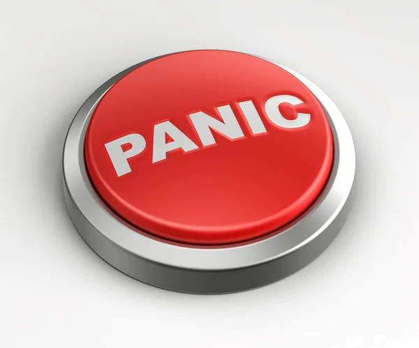 Červené tlačítko - panic — Stock fotografie