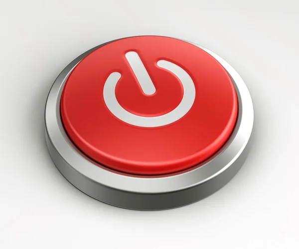 Rode knop - op uit — Stockfoto