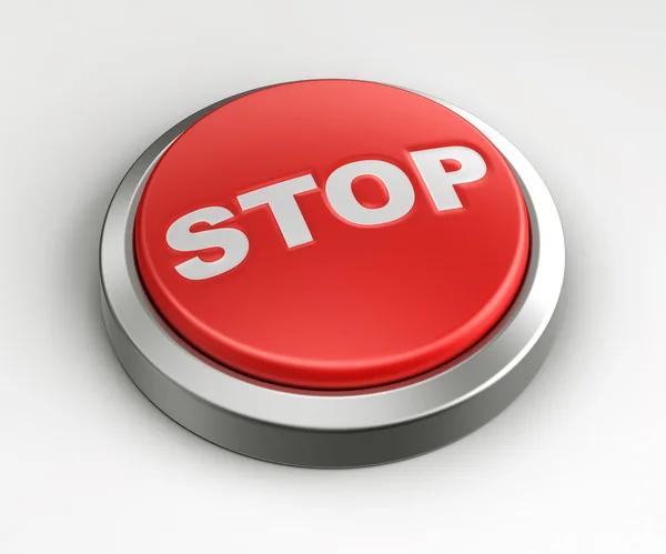 Červené tlačítko - zastavit — Stock fotografie