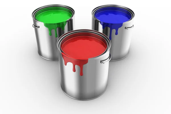 3 paint can — Stock Photo, Image