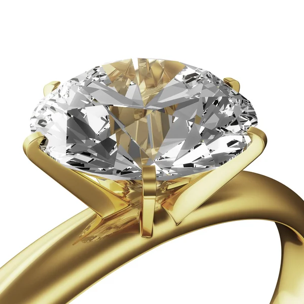 Goldener Diamantring — Stockfoto