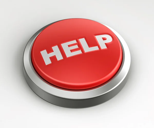 Red button - help — Stock Photo, Image