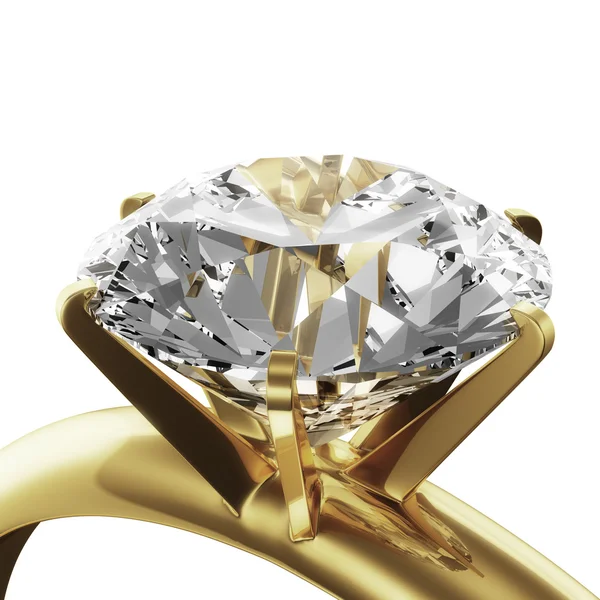Guld diamantring — Stockfoto