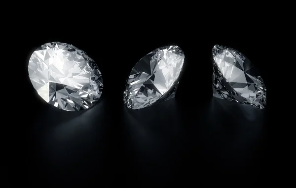 Три алмаза — стоковое фото