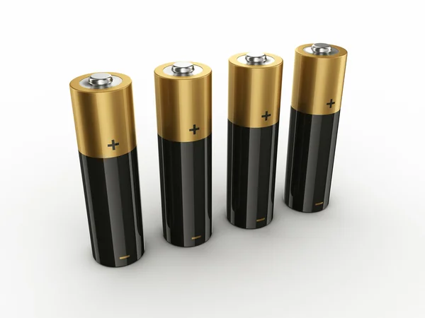 4 Batteries — Stock Photo, Image