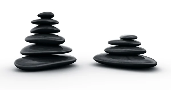 stock image Black stones stacked