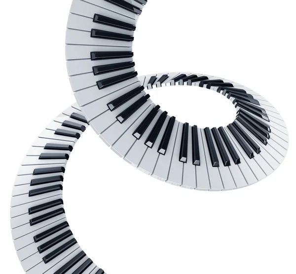 Спіраль клавіші піаніно — стокове фото
