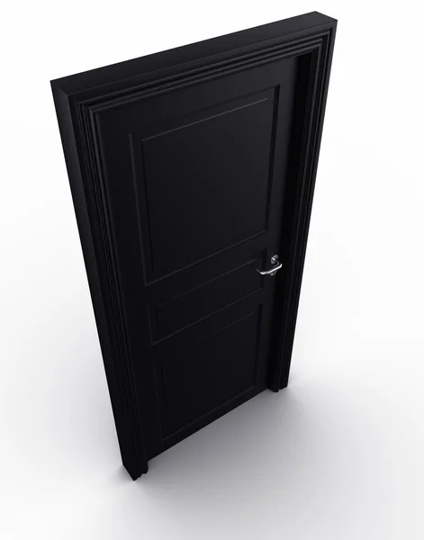 Drzwi z matęzamknięte drzwi czarne — Zdjęcie stockowe