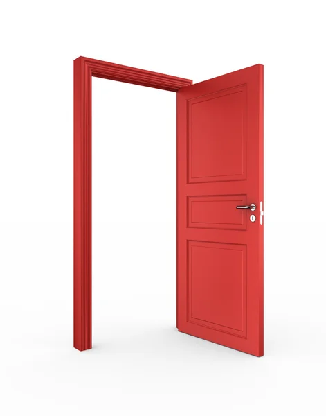 Kırmızı kapıyı aç — Stok fotoğraf