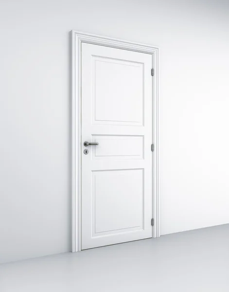 Fehér szobában ajtó — Stock Fotó
