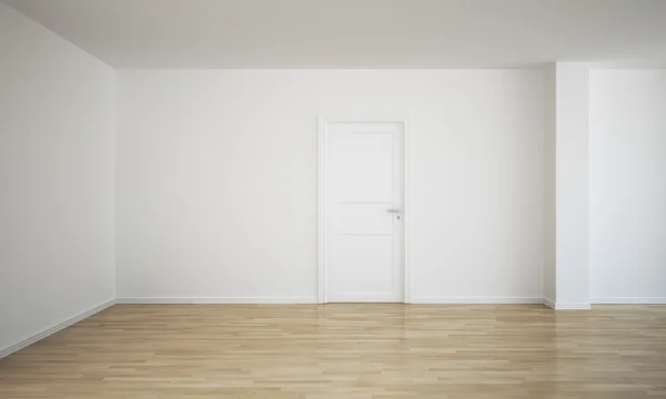 Empty room with a closed door — Stock Photo, Image