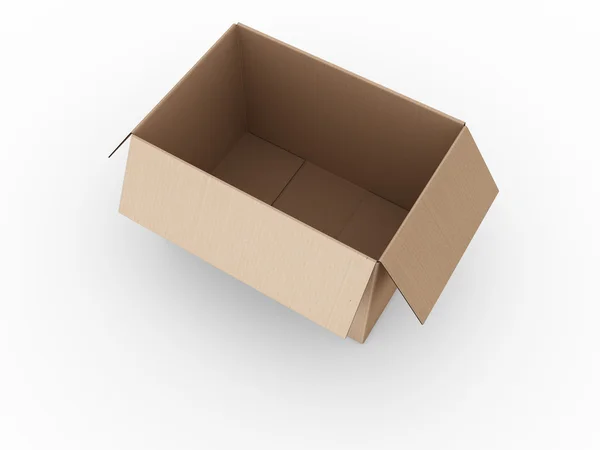 Открытая карточная коробка — стоковое фото