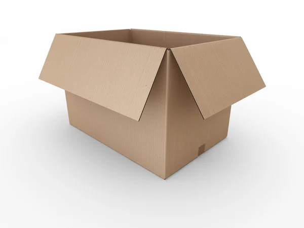 Nyissa meg a doboz cardbard — Stock Fotó