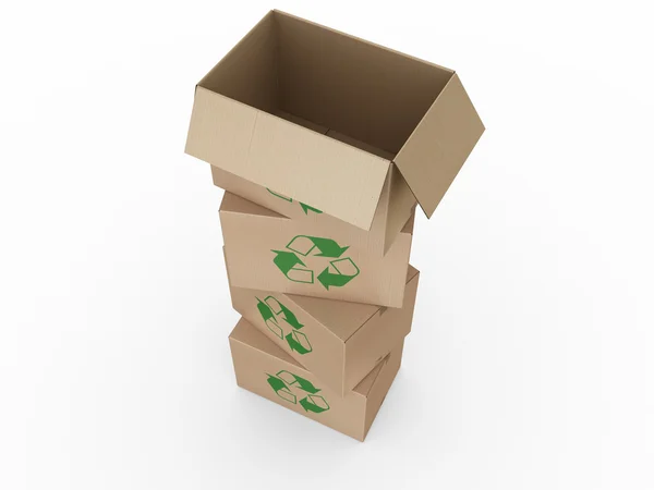 Top view of cardboard boxes — Stock Photo, Image