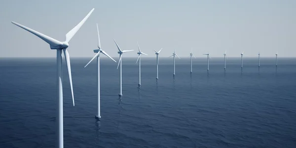 Stock image Windturbines on the ocean